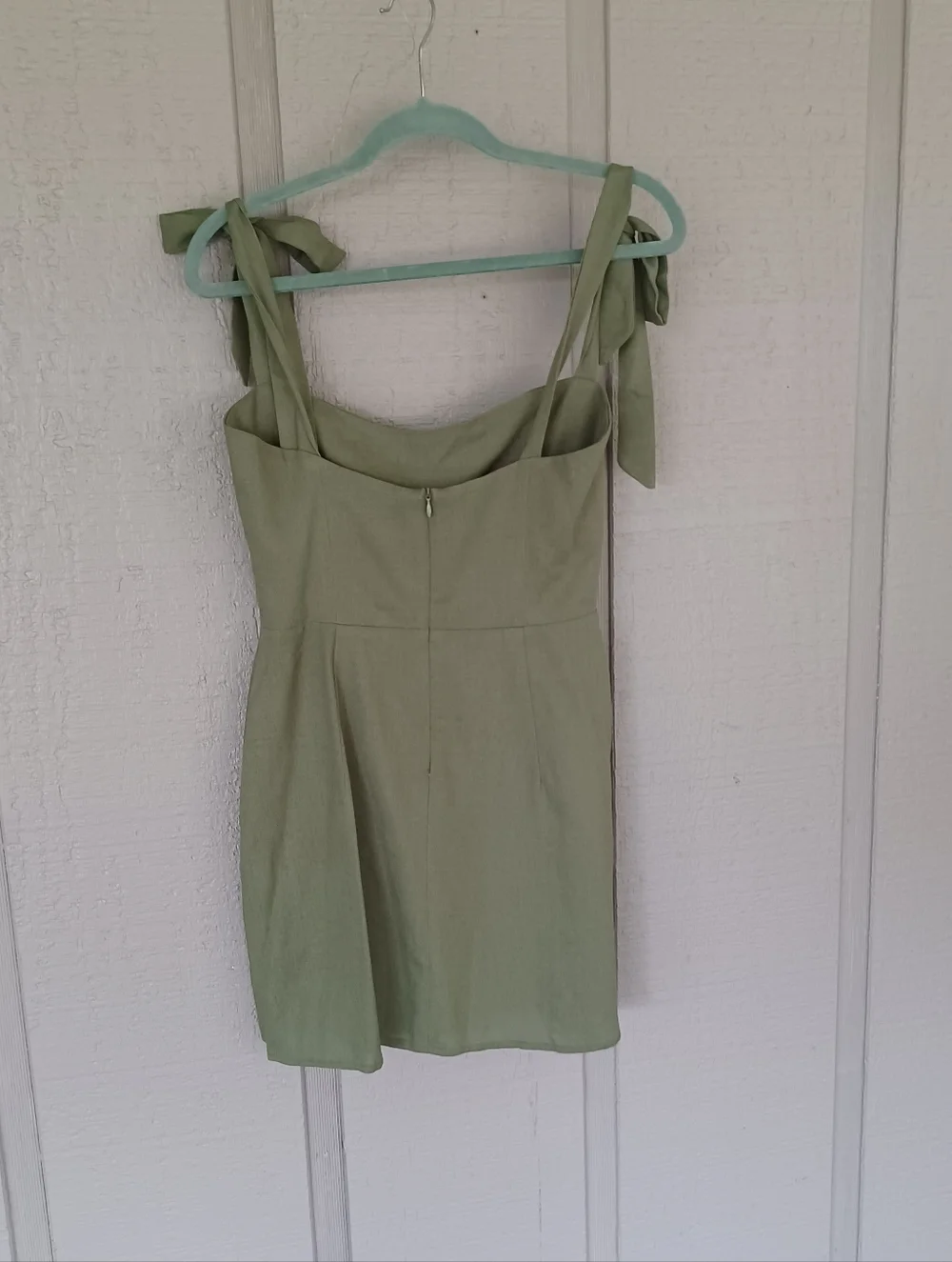 Park And Fifth Tilley Mini Dress Size S Women Feminine Tie Shoulder In Forest - Picture 4 of 11